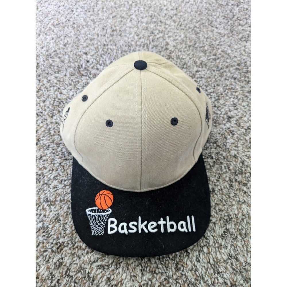 Vintage Y2K Nissin‎ Cap Black Brown Basketball Generic Goofy Trend